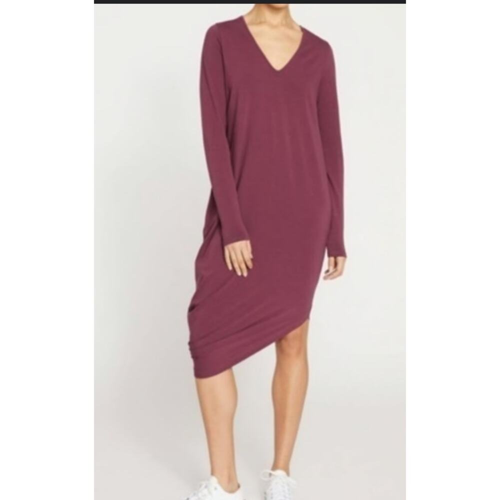 Universal standard pink v-neck long-sleeve geneva dress NWOT size 4XS (US 4-6)